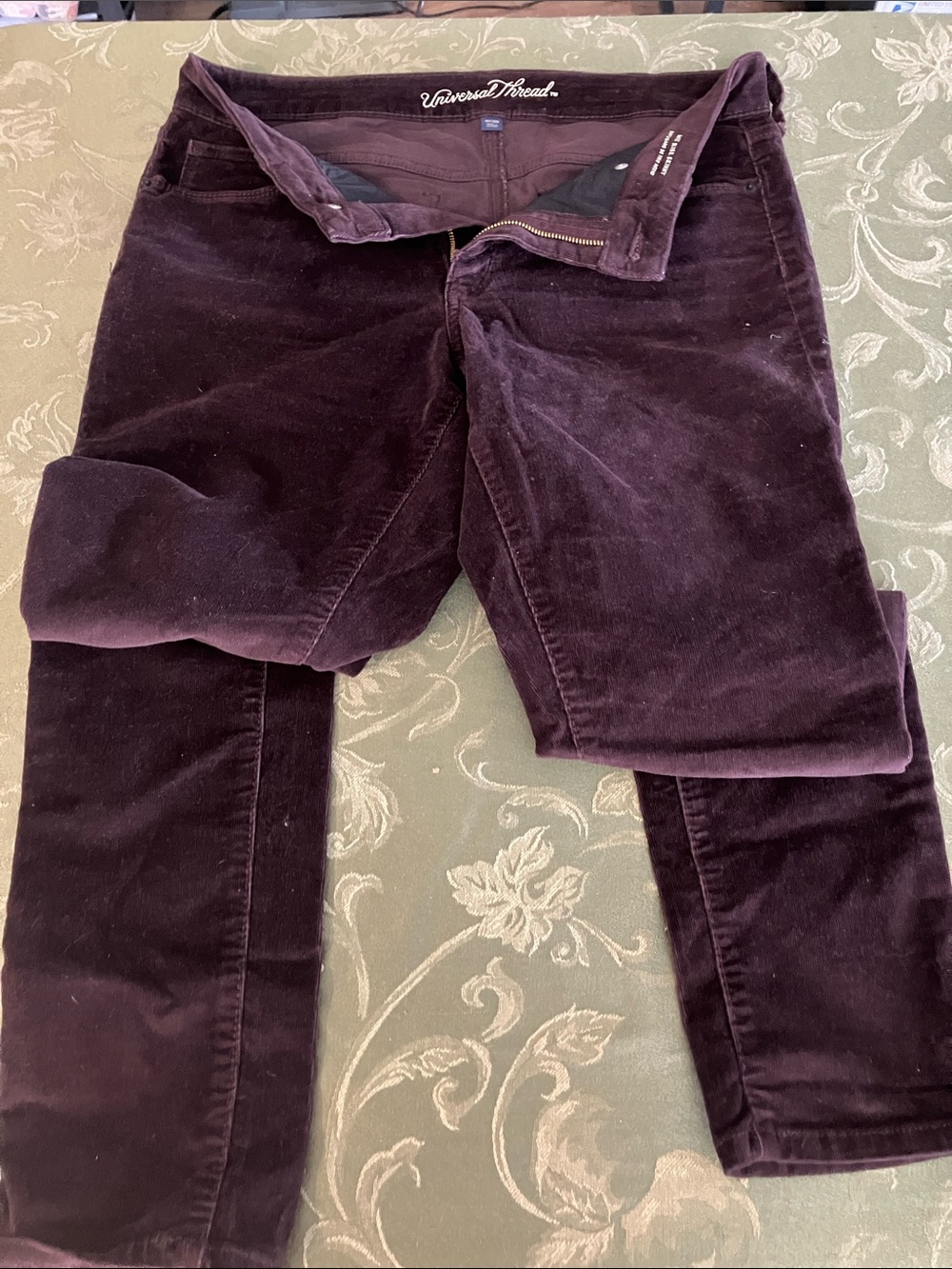 Universal Thread Women's Skinny Corduroy Jeans in Deep Plum
